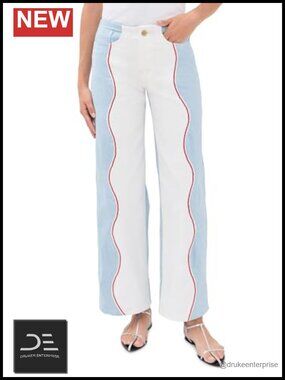 Sixxta Women's Straight Leg Mid-Rise Non-Stretch Denim Jeans